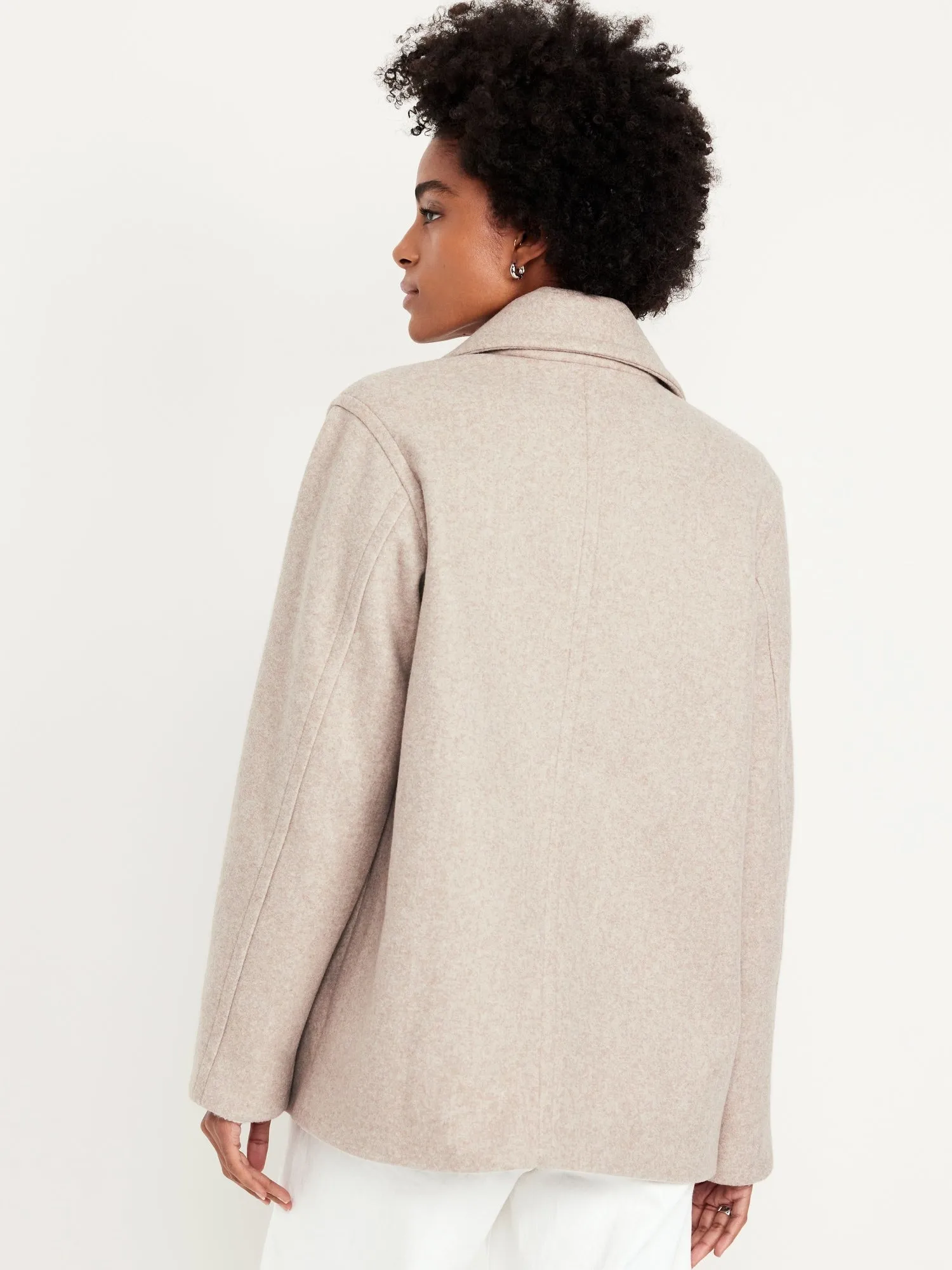 Oversized Double-Breasted Pea Coat