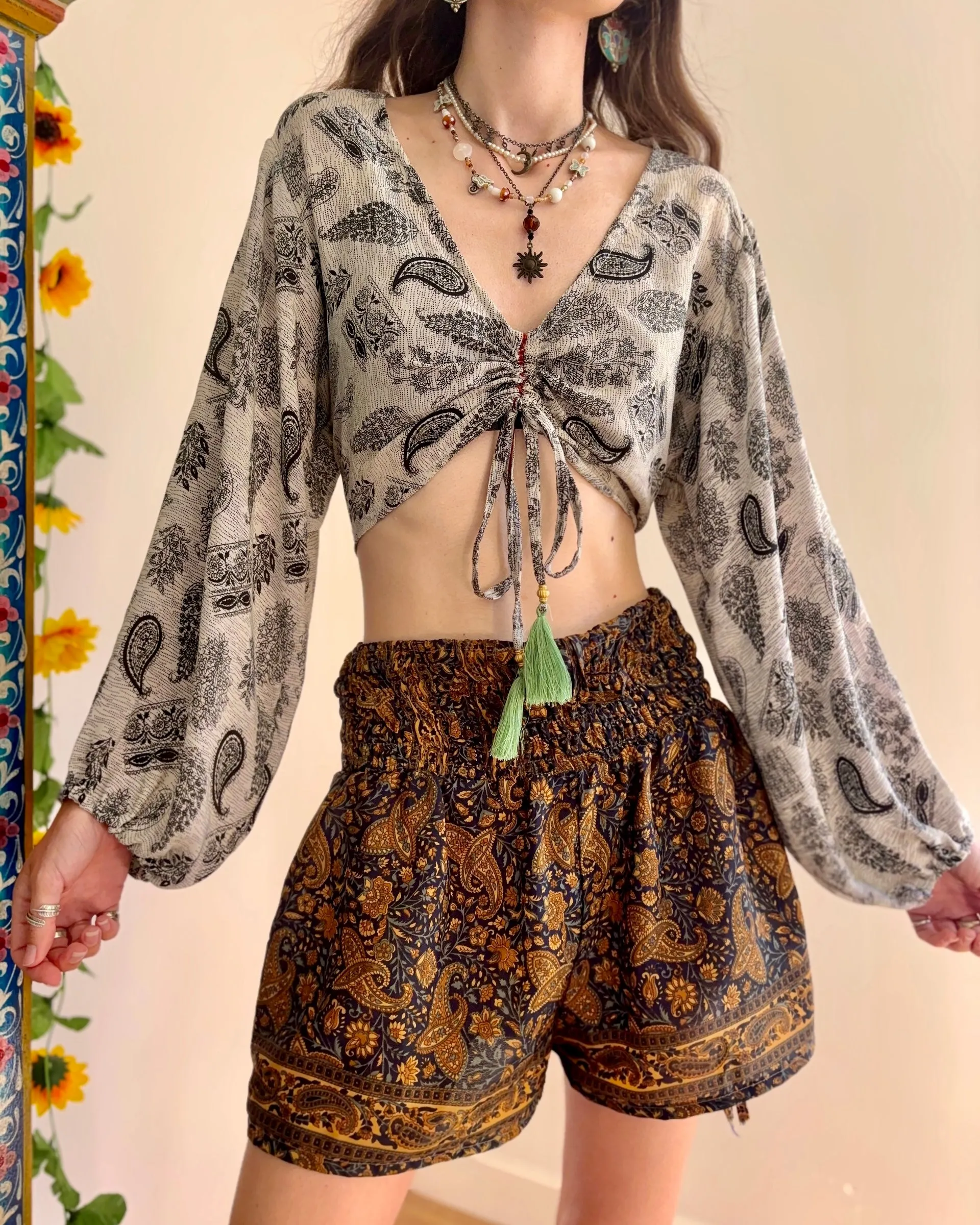 Paisley Recycled Sari Blouse