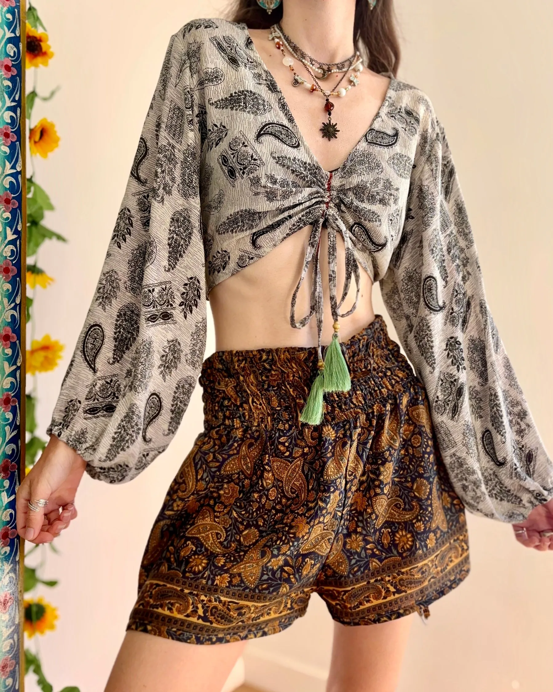Paisley Recycled Sari Blouse