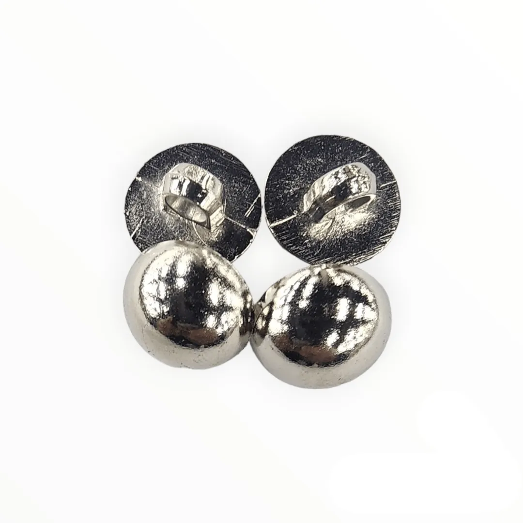 Pearl Button 10mm Silver
