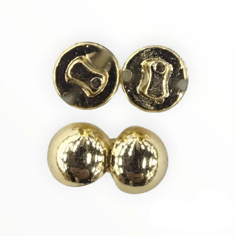 Pearl Button 6mm Gold