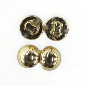 Pearl Button 6mm Gold