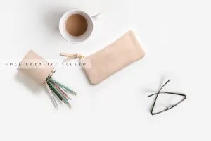 Pencil Case, Coffee & Glasses