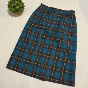 Pendleton Vintage Wool Plaid Pencil Skirt Small Dark Academia School Girl Modest