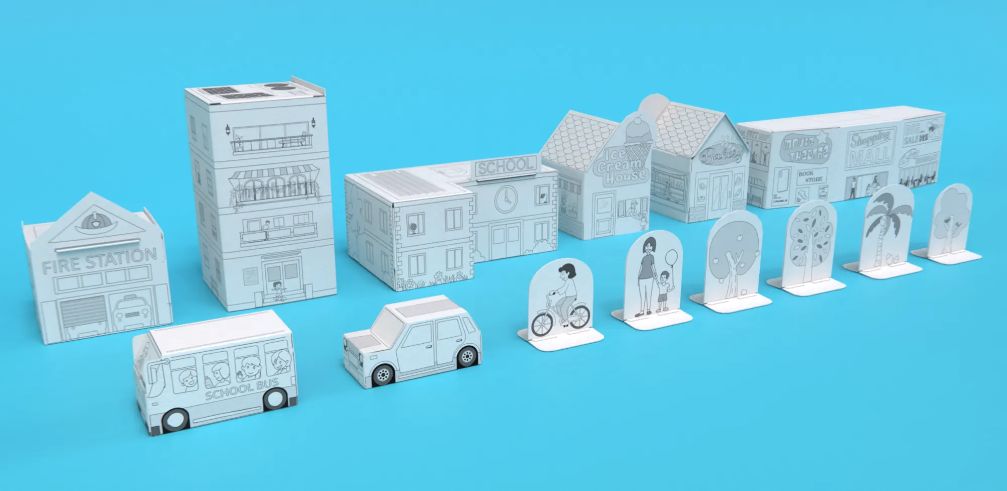 PepPlay 3D Paper Model Kit - City Life