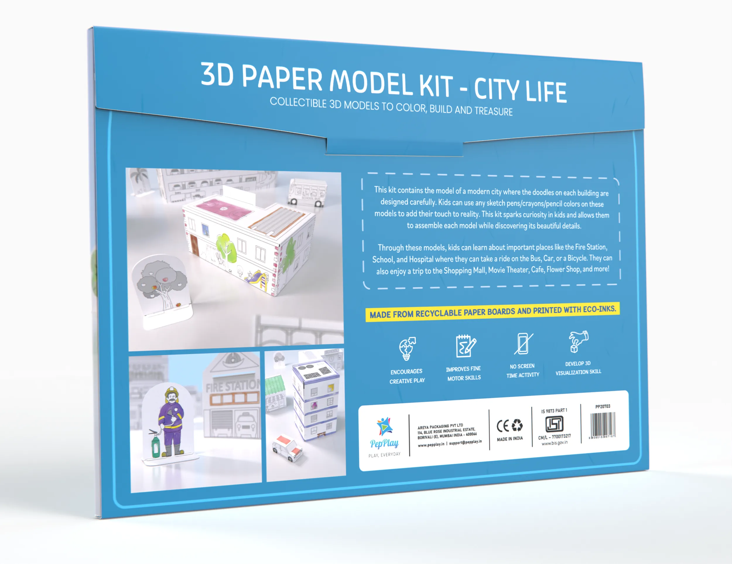 PepPlay 3D Paper Model Kit - City Life