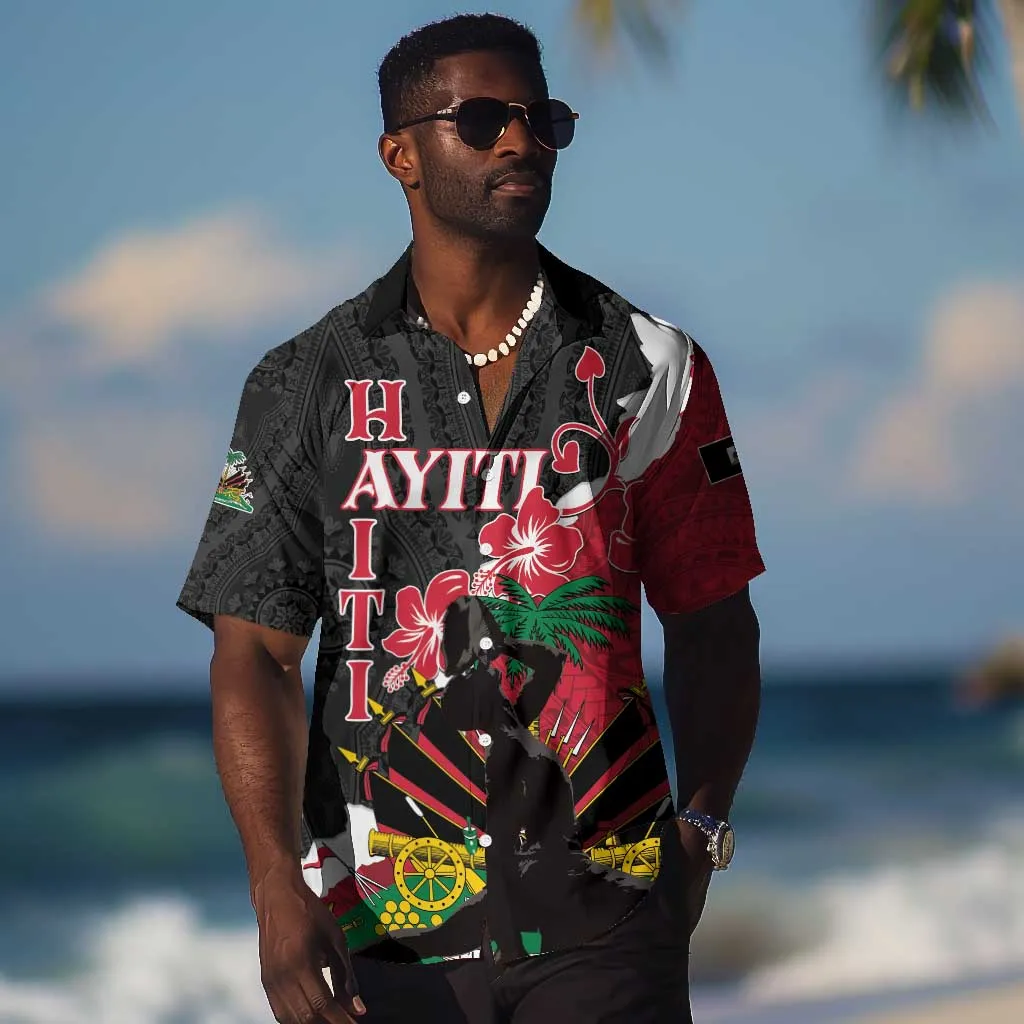 Personalised Afro Ayiti Neg Marron Hawaiian Shirt Dashiki Mix Polynesian Pattern LT01