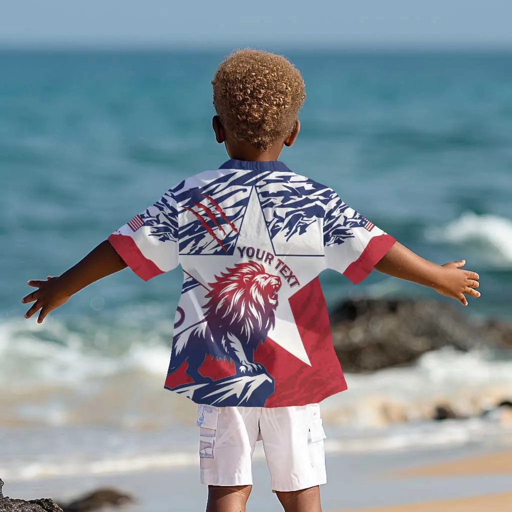 Personalised Afro Liberia Kid Hawaiian Shirt African King Lion - Grunge Style LT15