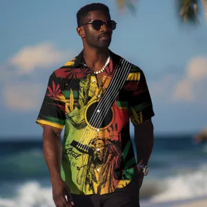 Personalised Afro Reggae Hawaiian Shirt Soul of Music Sketch Style LT7