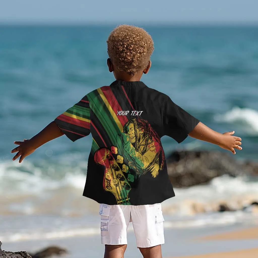 Personalised Afro Vibes Kid Hawaiian Shirt Reggae King - Live The Way You Love LT7