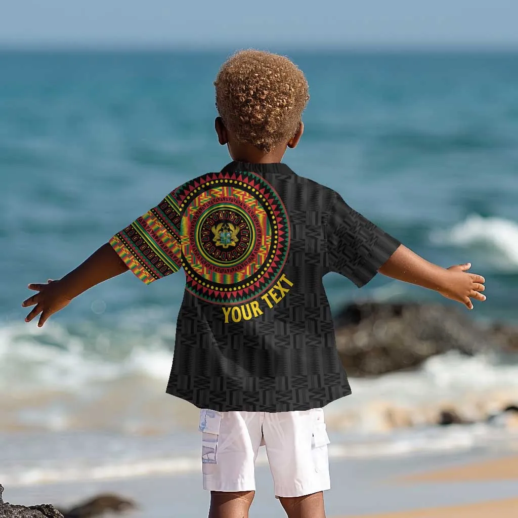 Personalised Ghana African Tribal Mix Kente Patterns Kid Hawaiian Shirt Chest Arm Tattoo LT15