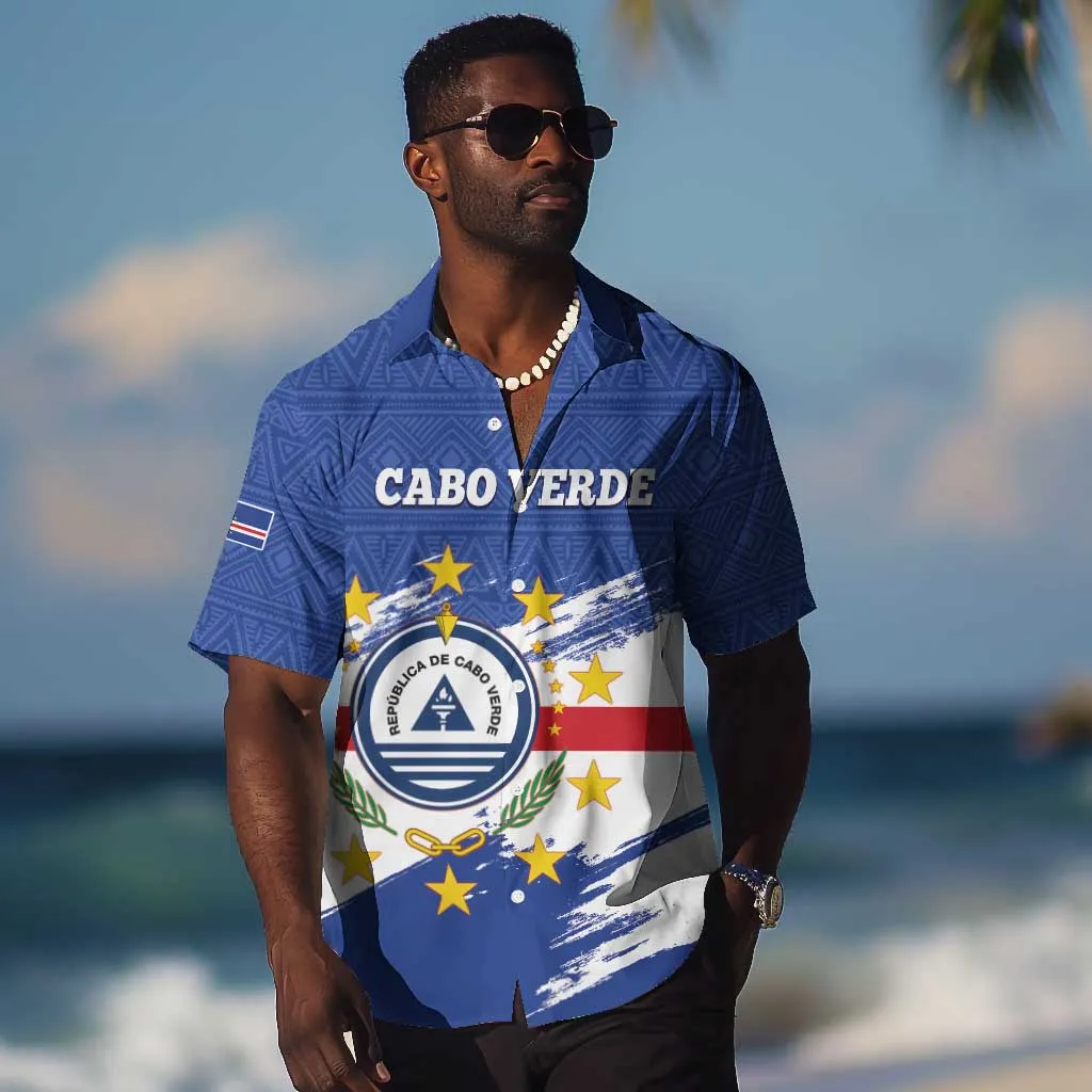 Personalized Cape Verde Hawaiian Shirt Coat Of Arms - African Pattern LT14