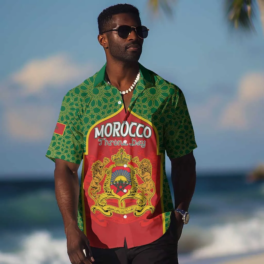 Personalized Morocco Fete du Trone Hawaiian Shirt King Lion LT15