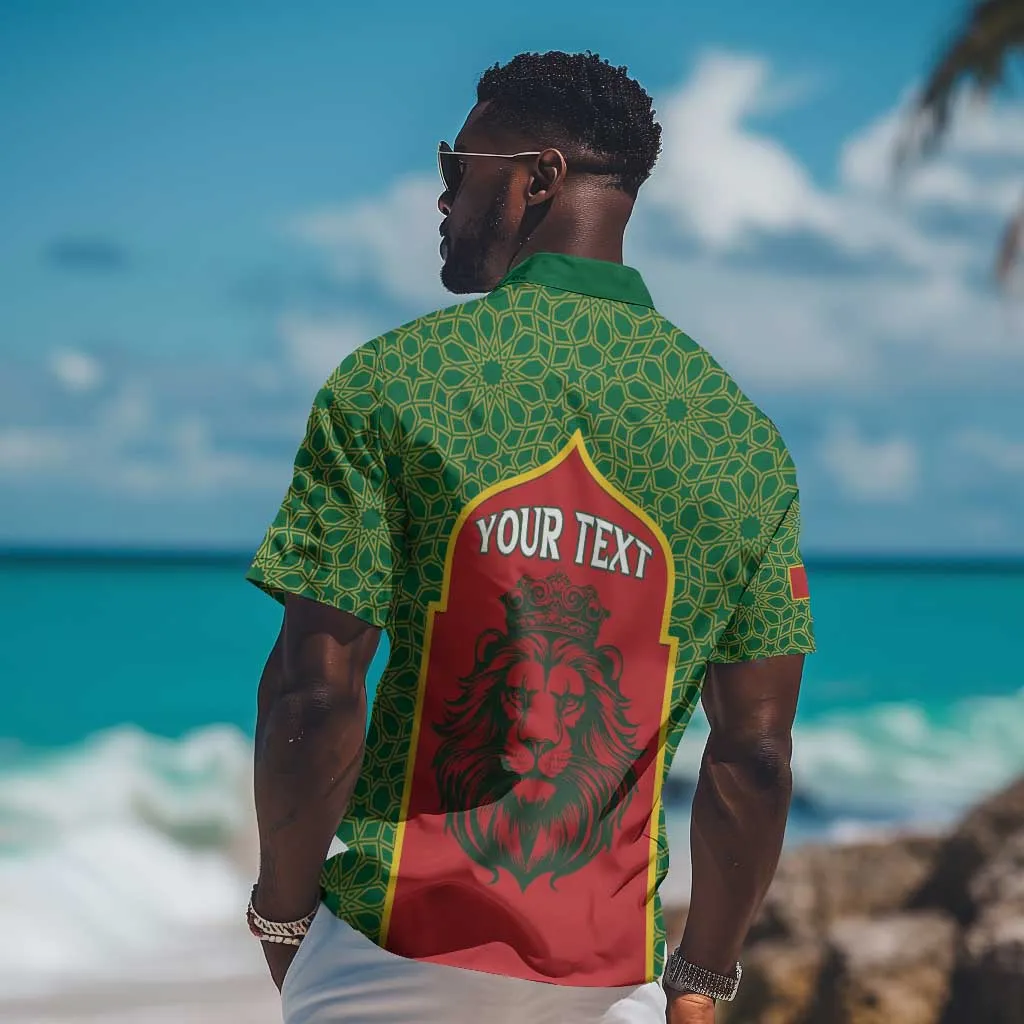Personalized Morocco Fete du Trone Hawaiian Shirt King Lion LT15