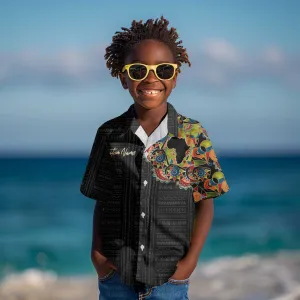 Personalized Sleeve African Pattern Kid Hawaiian Shirt Multi-Colored DT02