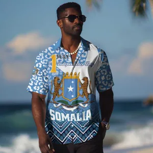 Personalized Somalia Independence Day Hawaiian Shirt African Leopard Pattern LT01
