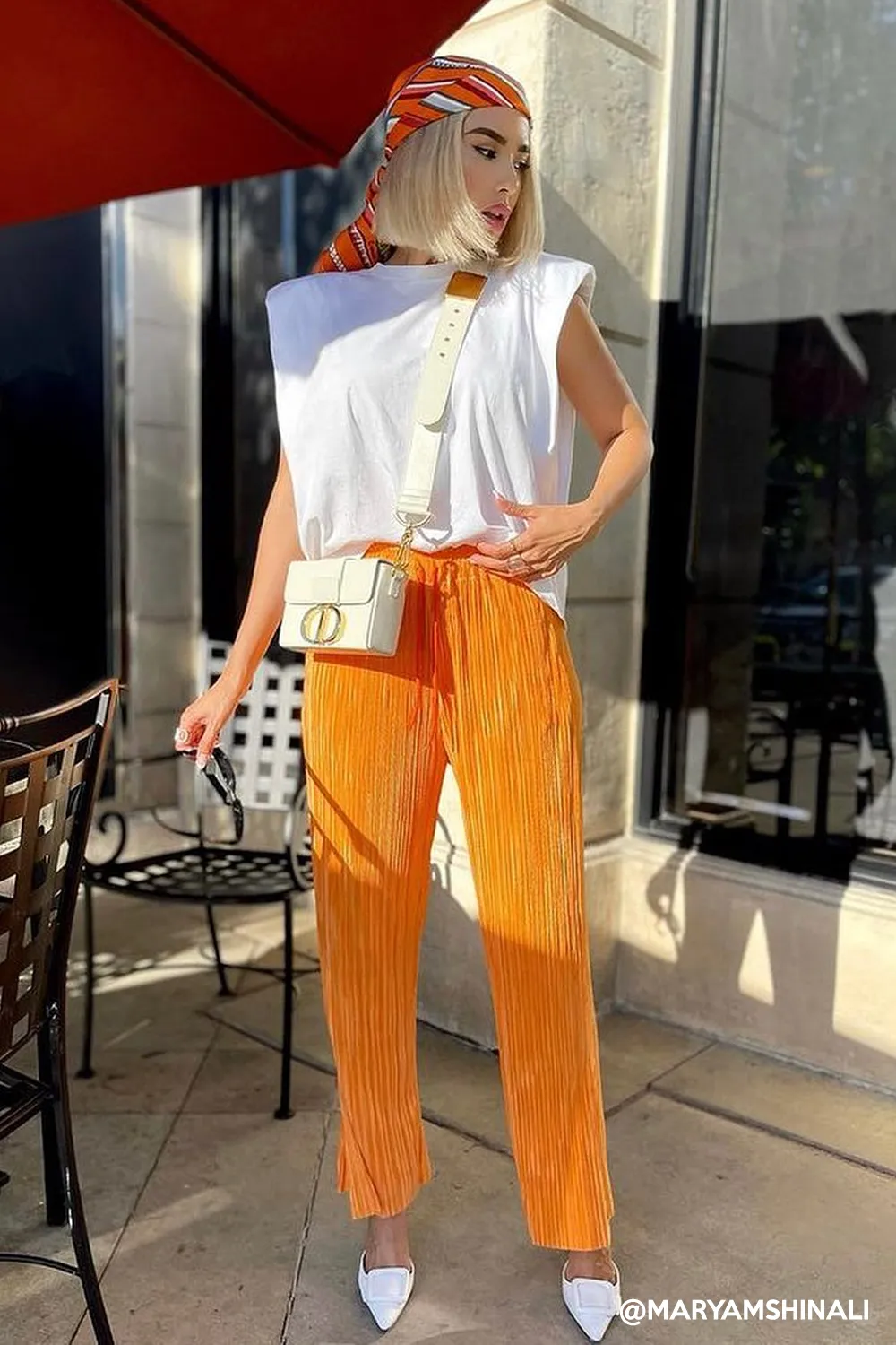 Peyton Crinkled Pleated Pants