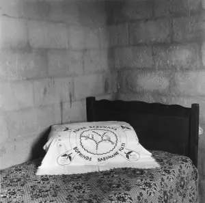 Pillow of Velley Phakati, whose husband has 'gone away'