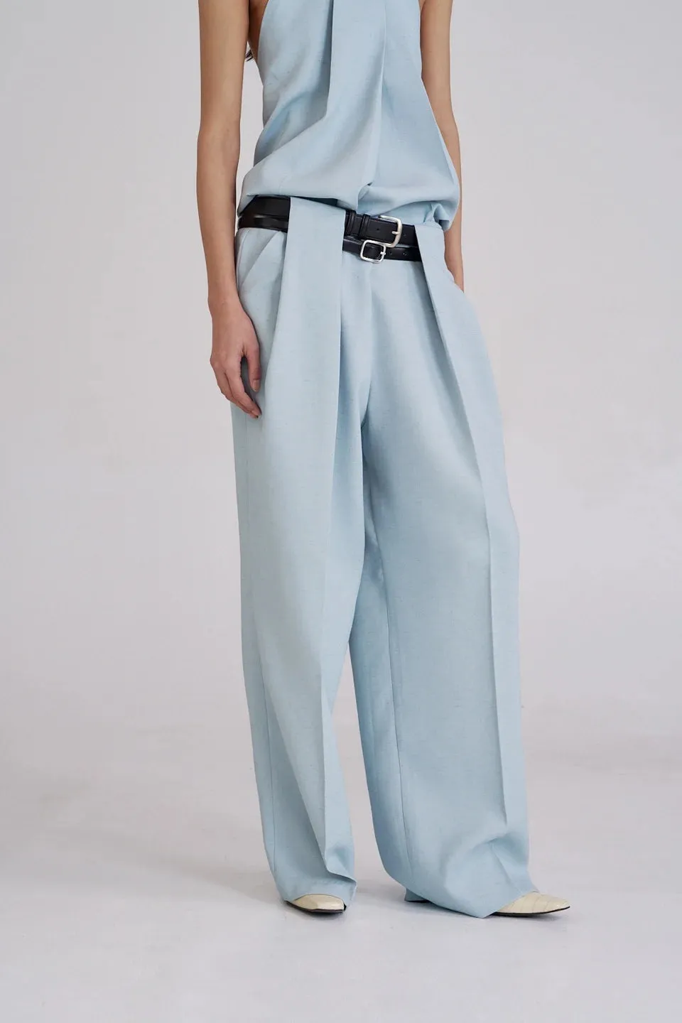 Pleated Linen Trousers