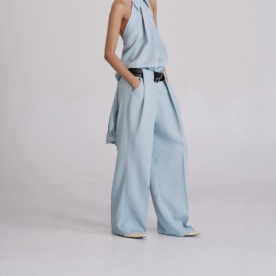 Pleated Linen Trousers