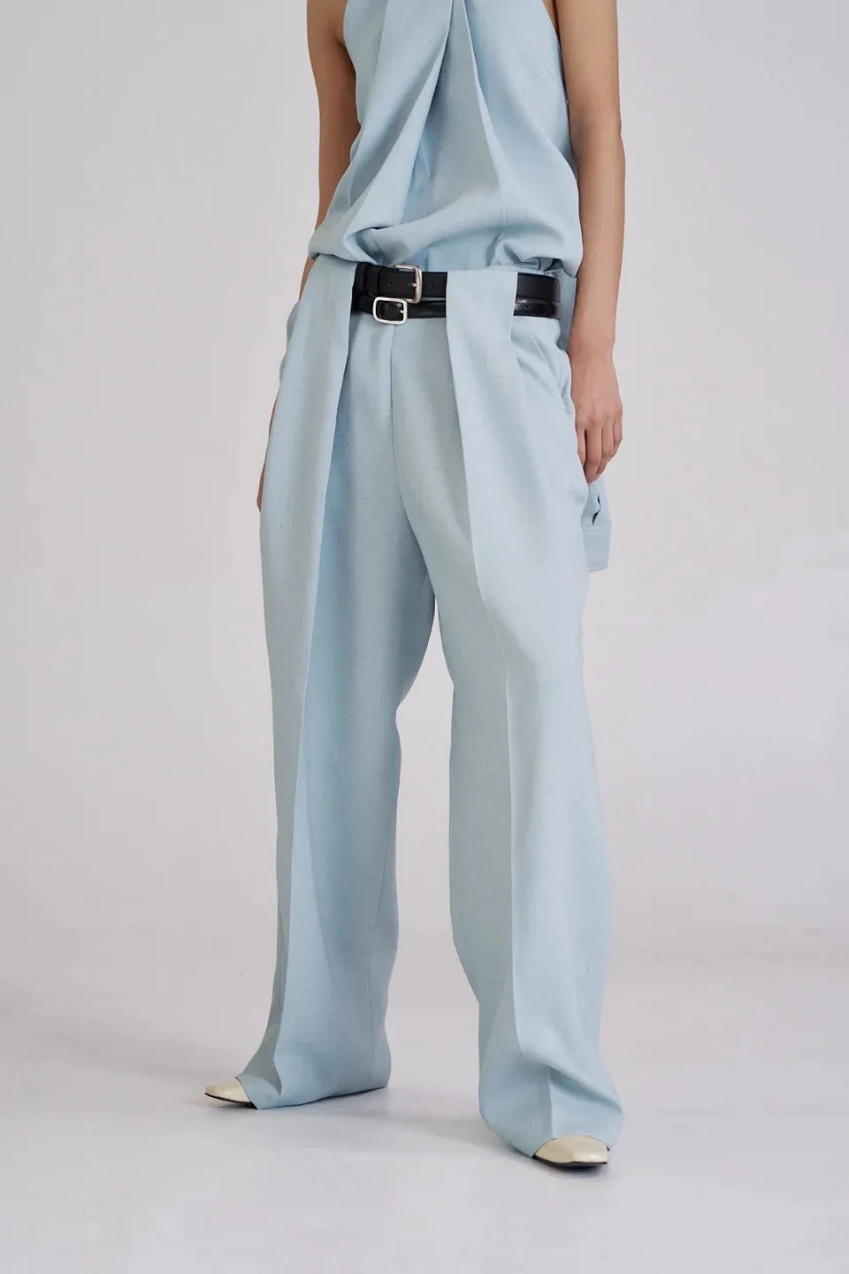 Pleated Linen Trousers
