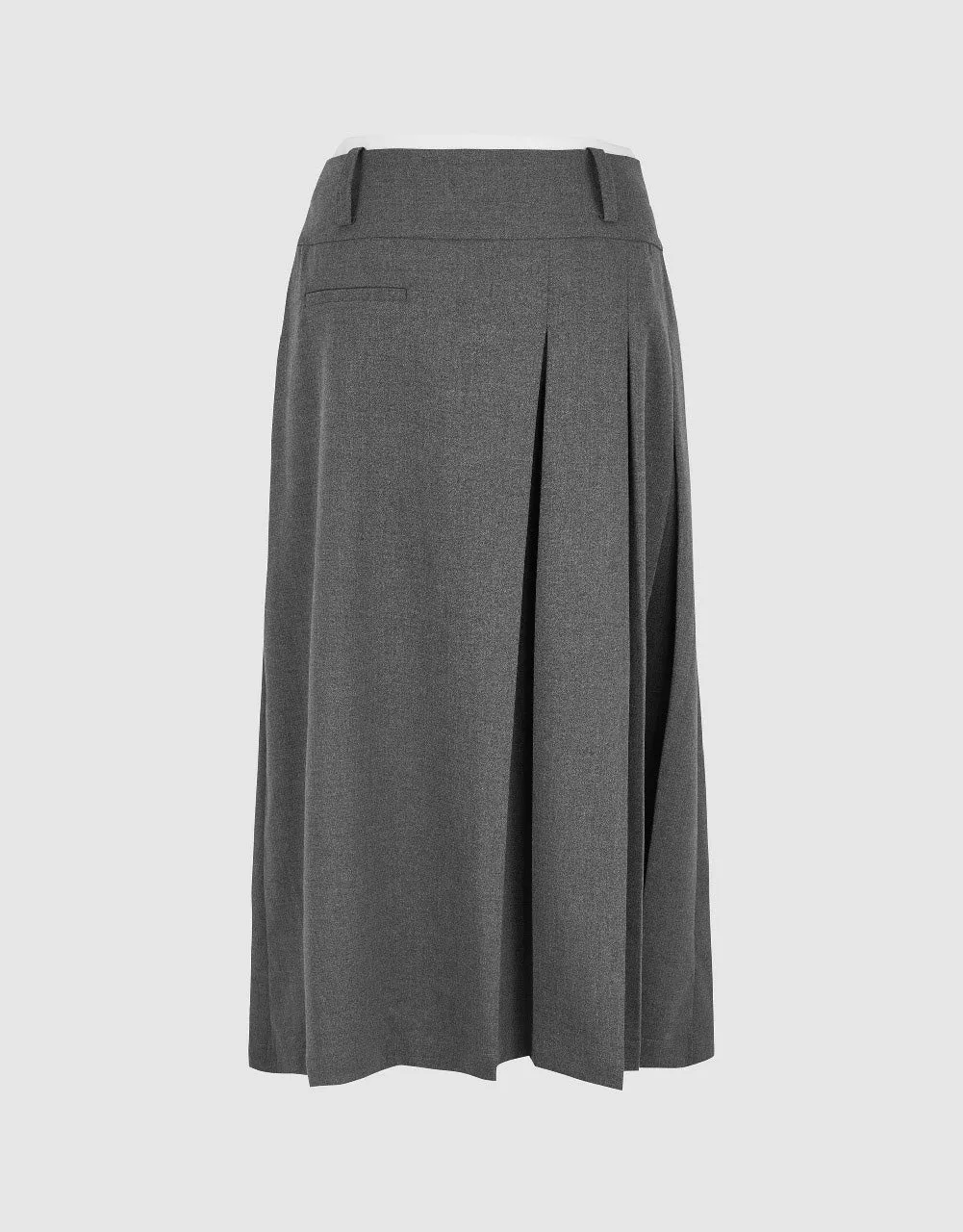 Pleated Midi A-Line Skirt