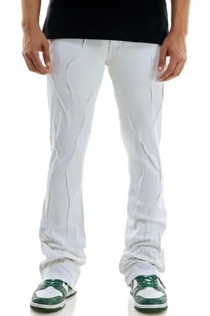 Pleated Skinny Flare Pants: Stacked Flare Fit