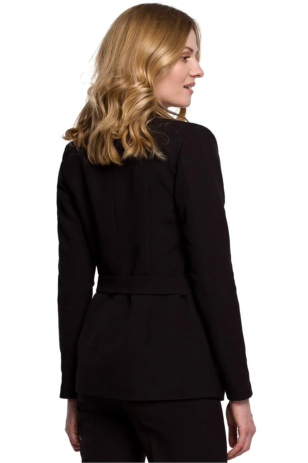 Pleated Tailored Blazer with Binding