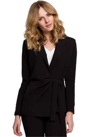 Pleated Tailored Blazer with Binding