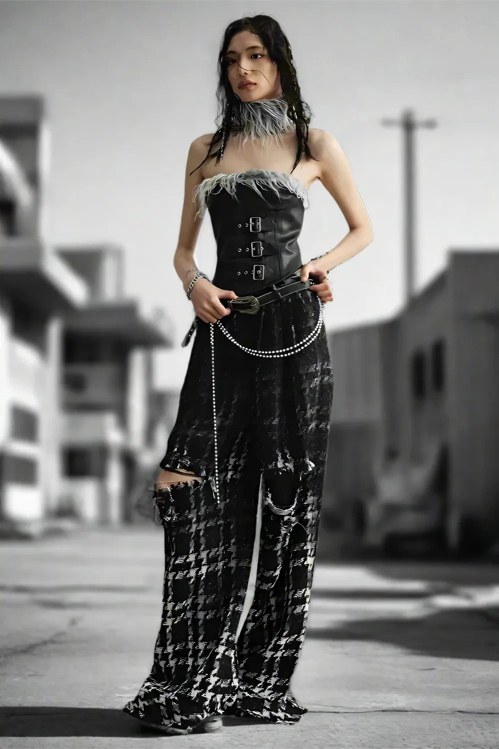 Rebel Plaid Shred Pants