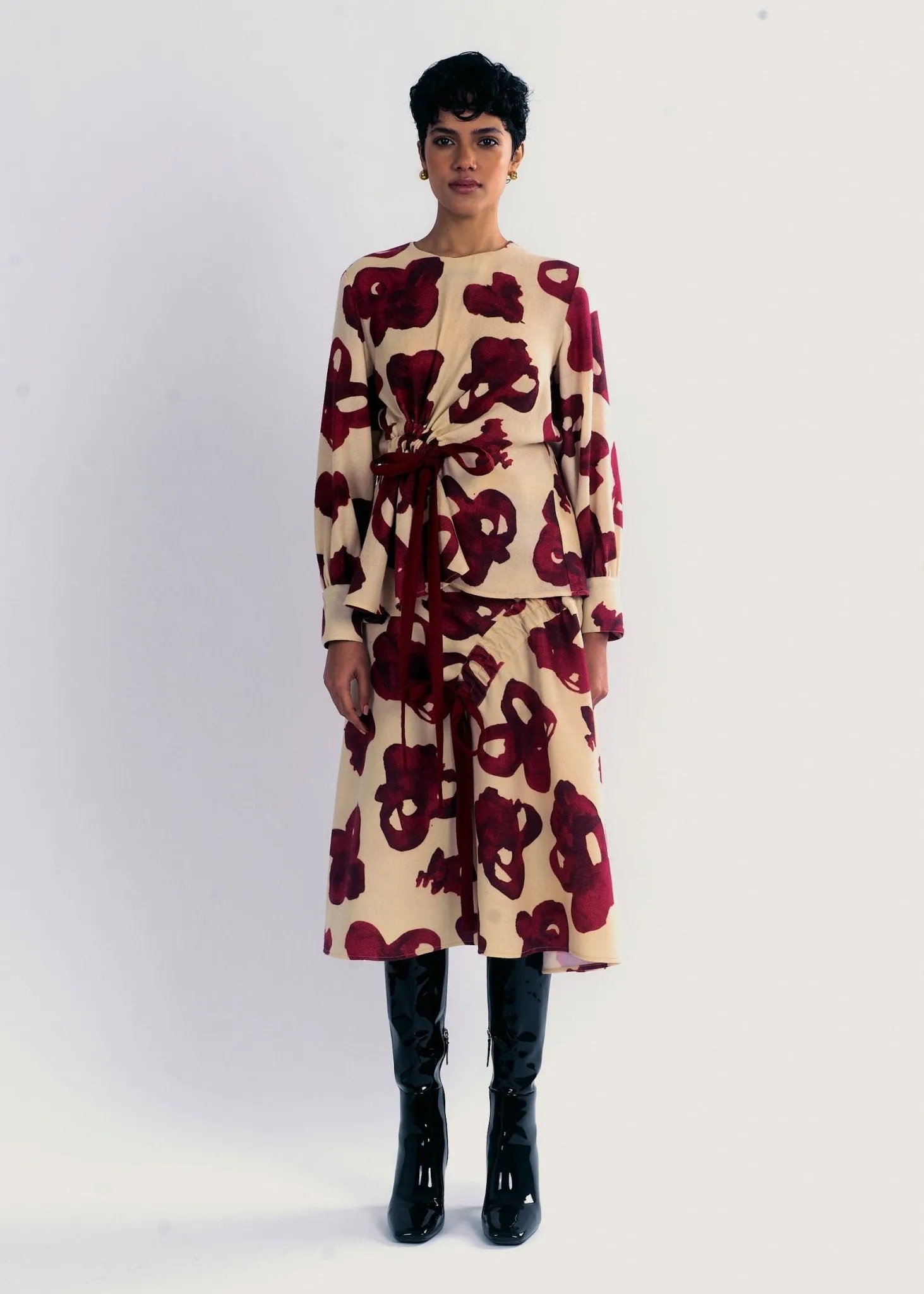 RED POPPY FEILD SKIRT