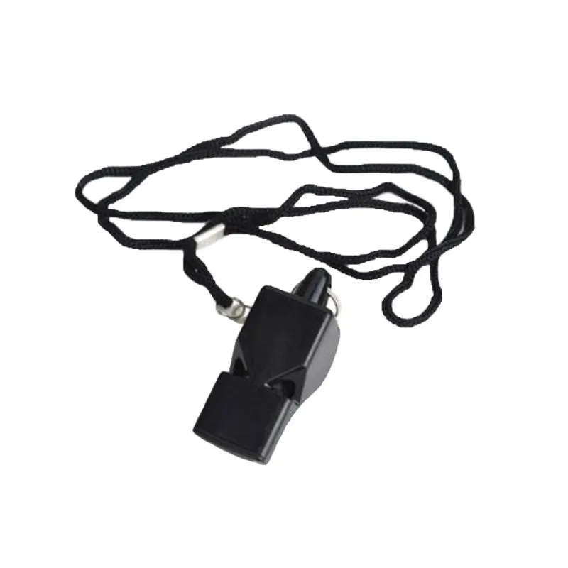 Referee Umpire Officials - Duty Whistle   Bonus Lanyard Black