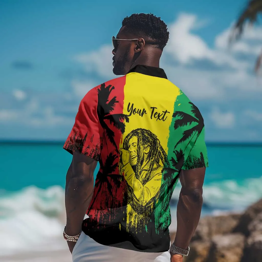 Reggae Soul B.Marley Personalized Hawaiian Shirt Tropical Grunge LT7