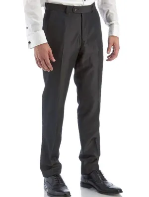 Regular Leg Pleated Pre-Hemmed With Cuffs Dress Pants (Charcoal) OP-900