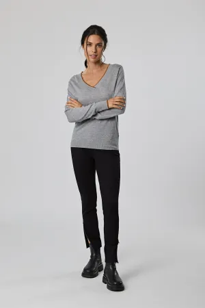 Reset V Sweater - Grey Marle