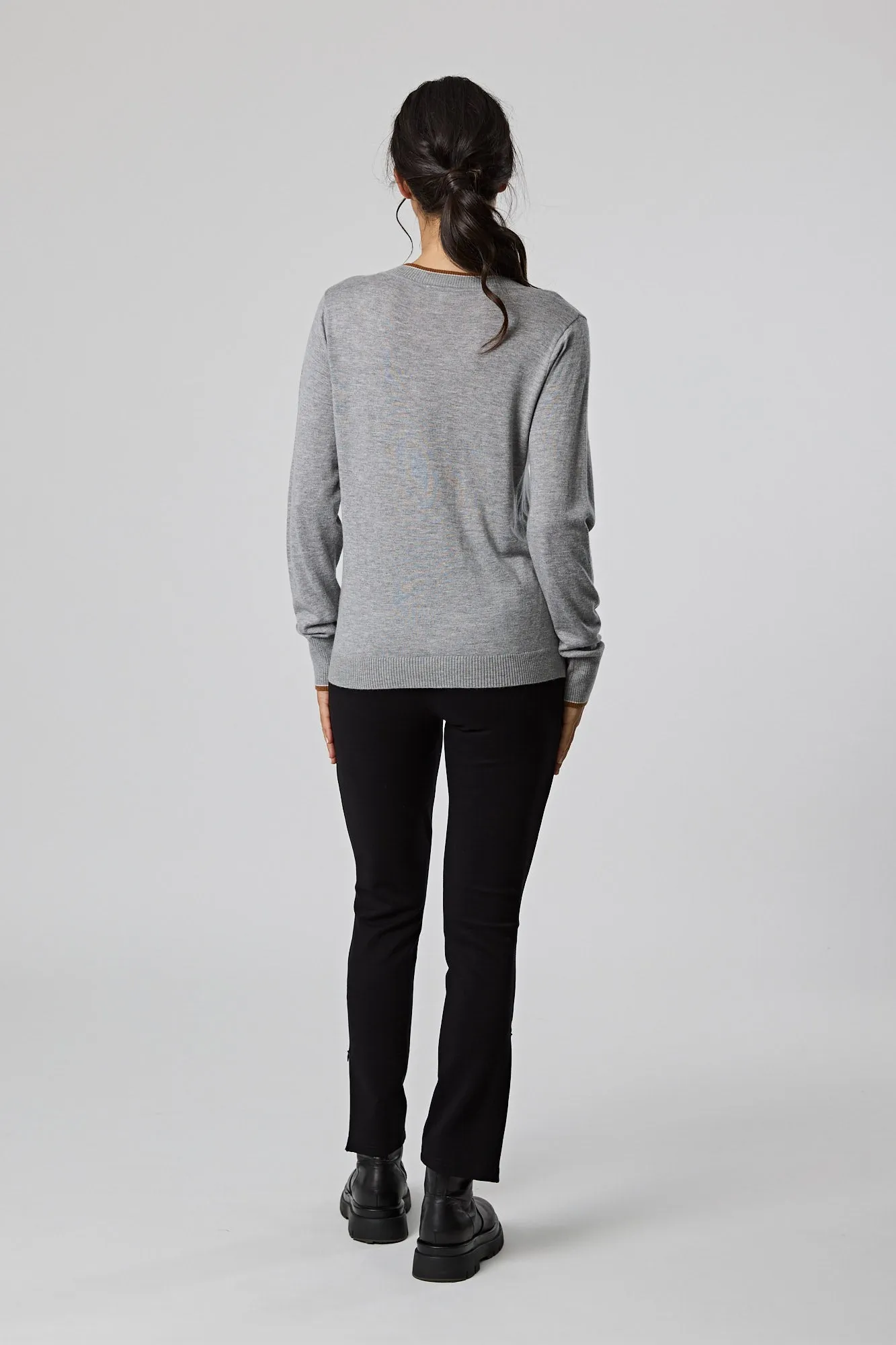 Reset V Sweater - Grey Marle