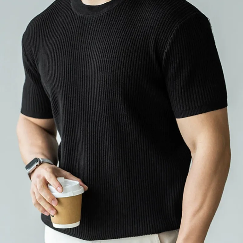 Ribbed Knit Tee