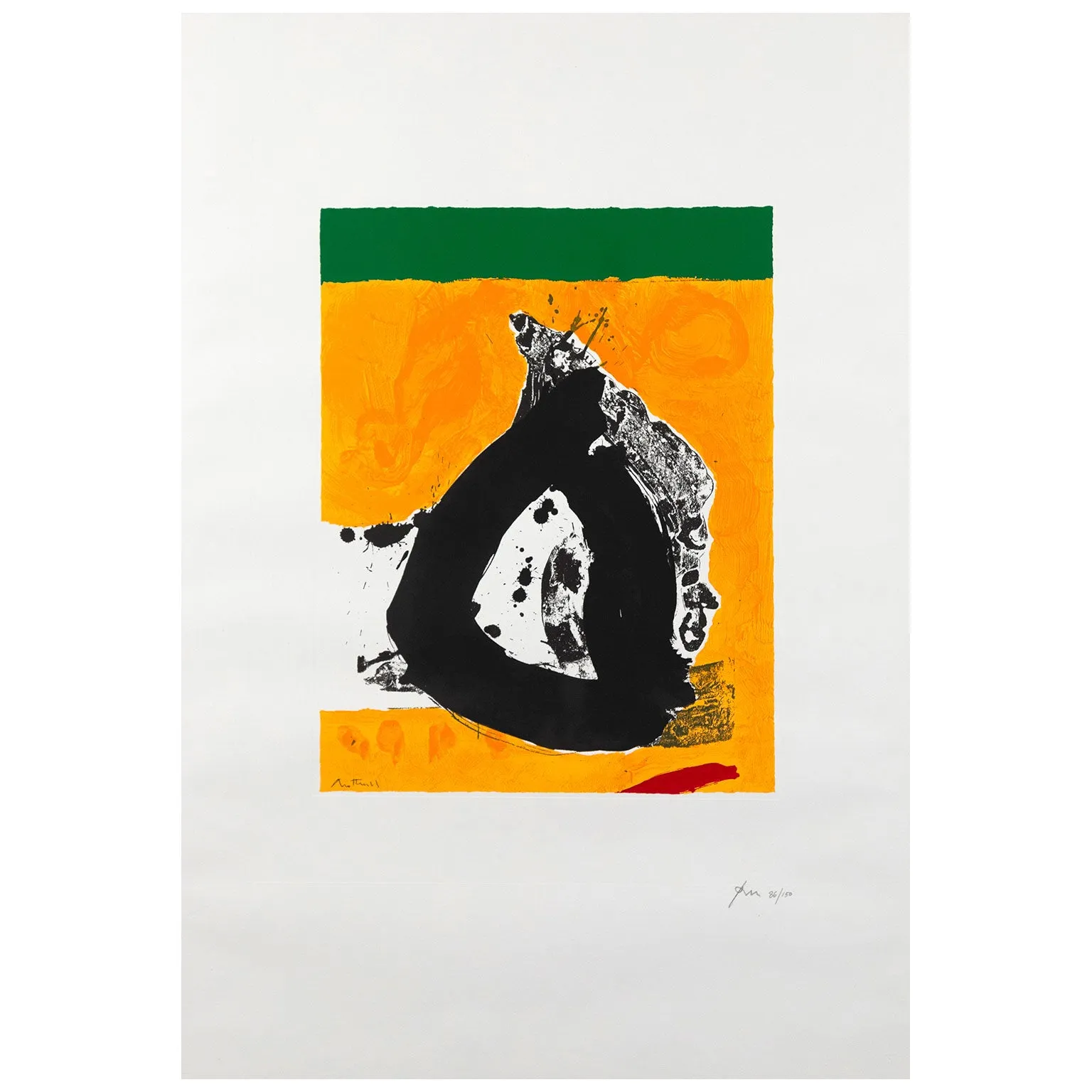 ROBERT MOTHERWELL "BASQUE SUITE #4" SCREENPRINT, 1972