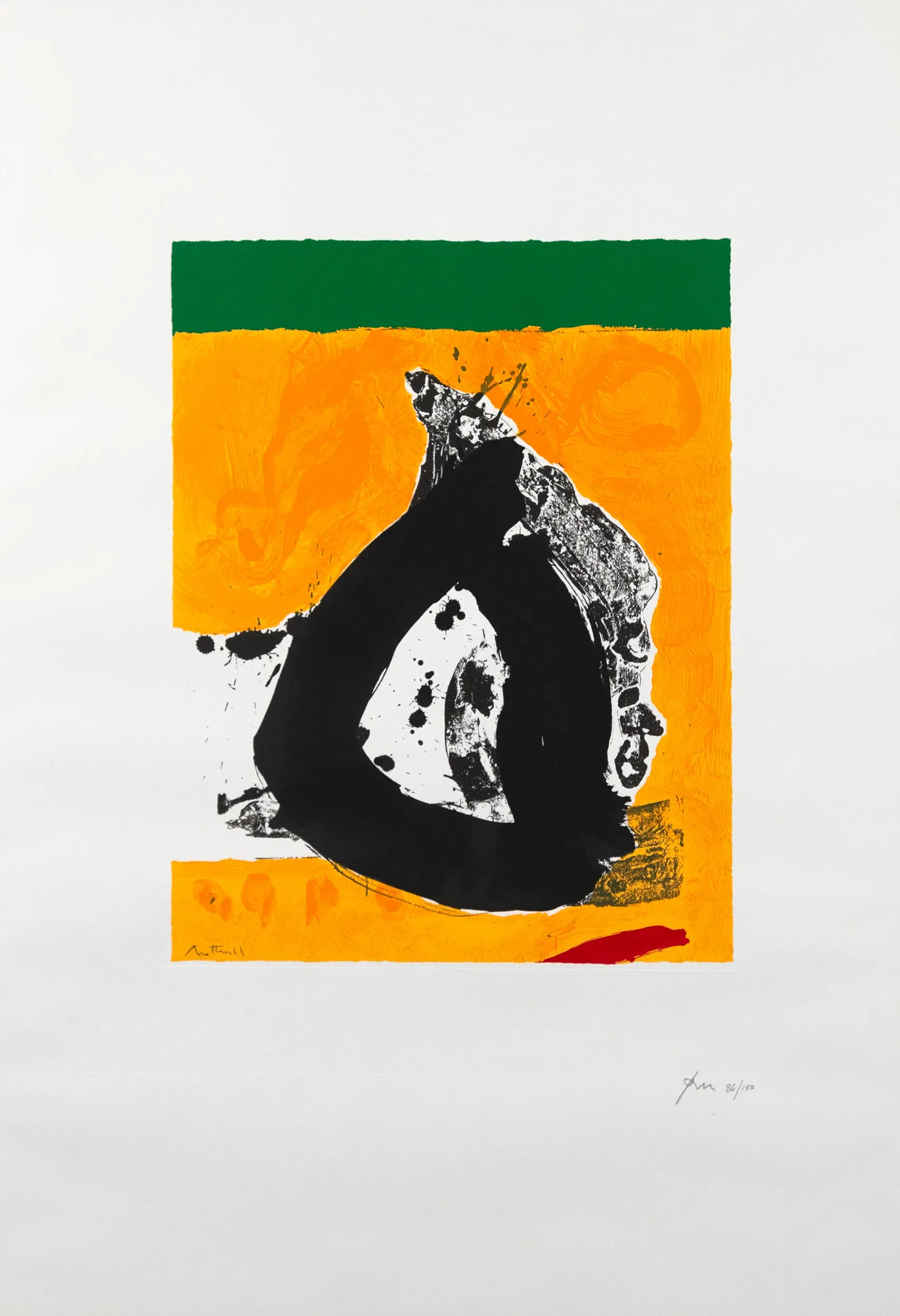 ROBERT MOTHERWELL "BASQUE SUITE #4" SCREENPRINT, 1972