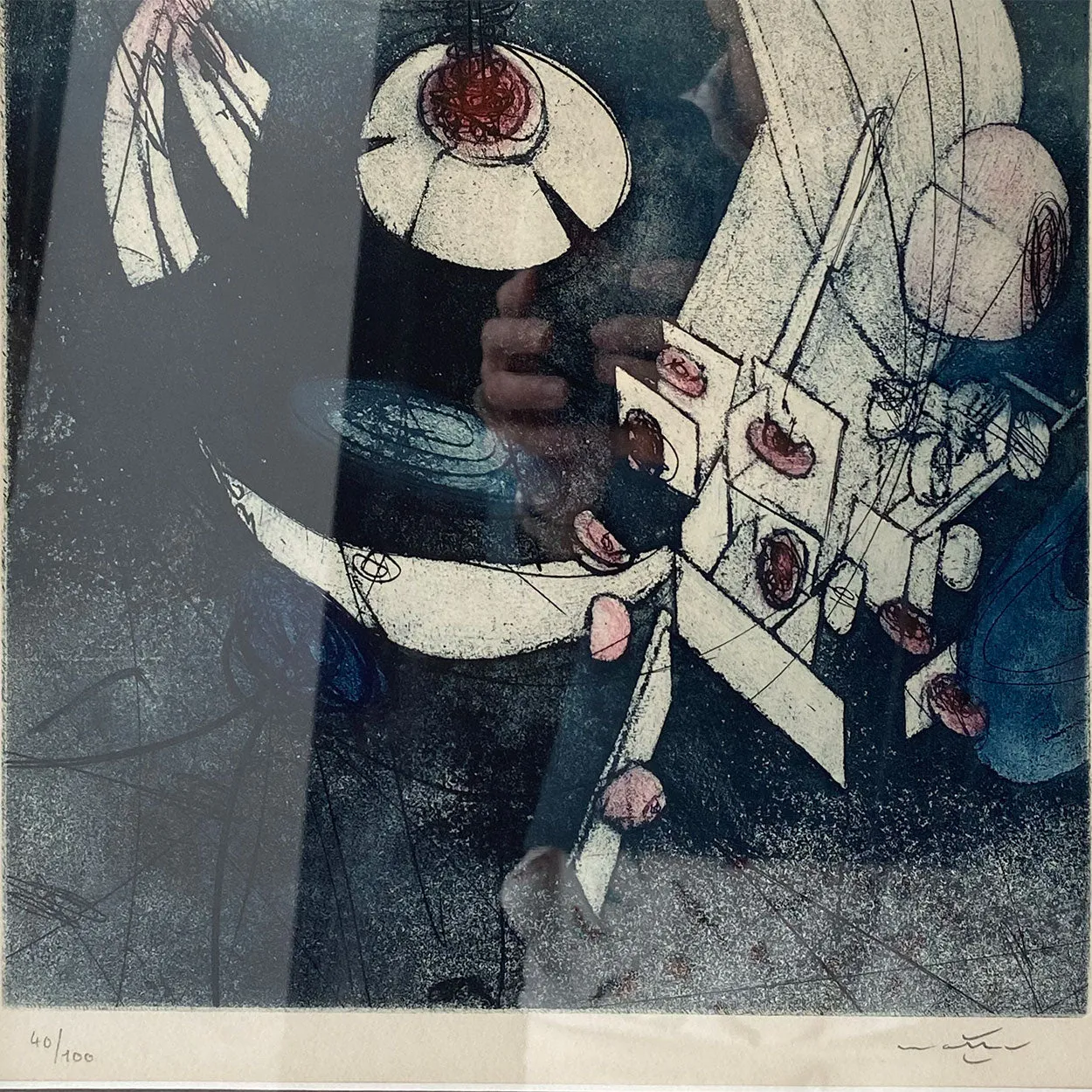 ROBERTO MATTA Color Etching and Aquatint, Intronautes, 40/100