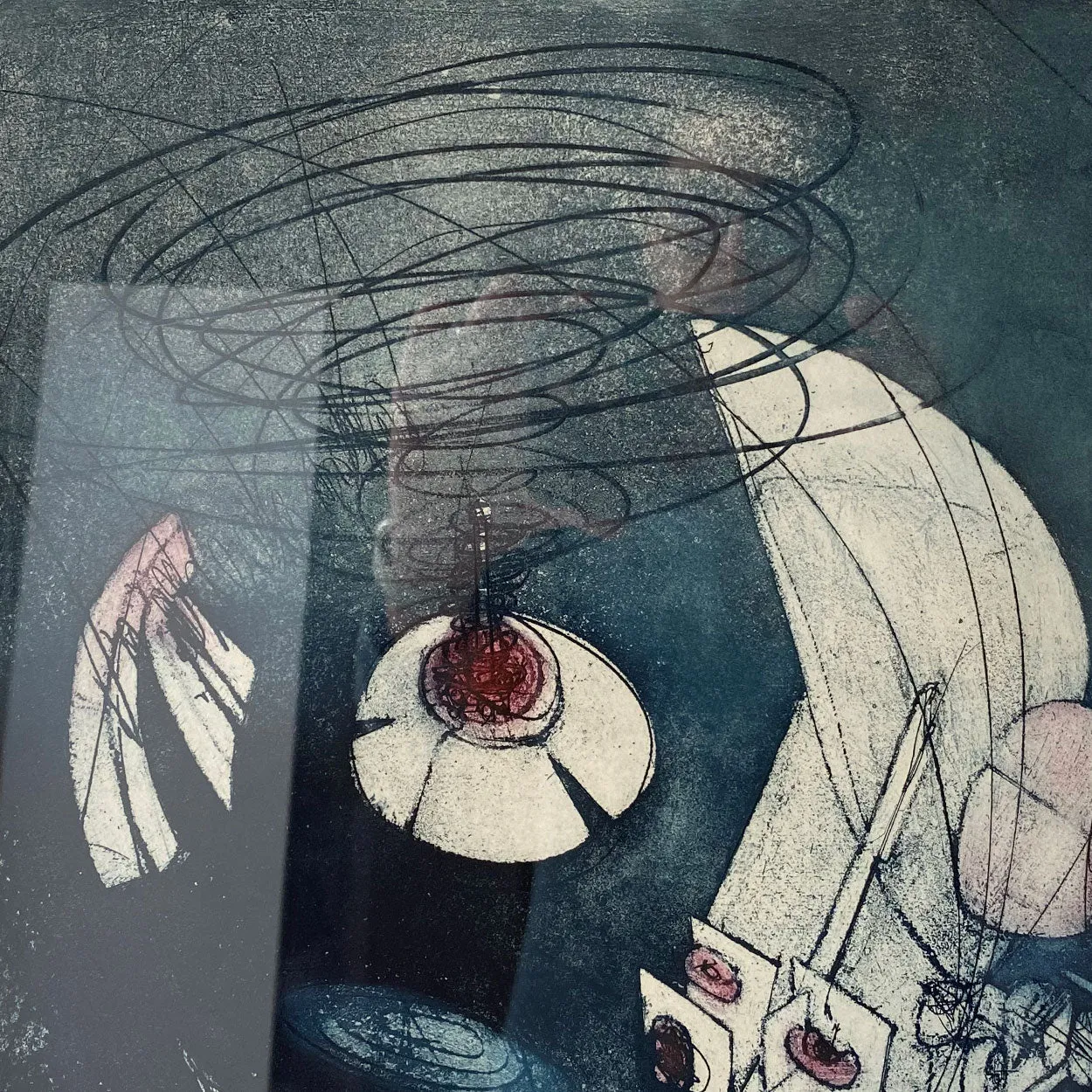 ROBERTO MATTA Color Etching and Aquatint, Intronautes, 40/100
