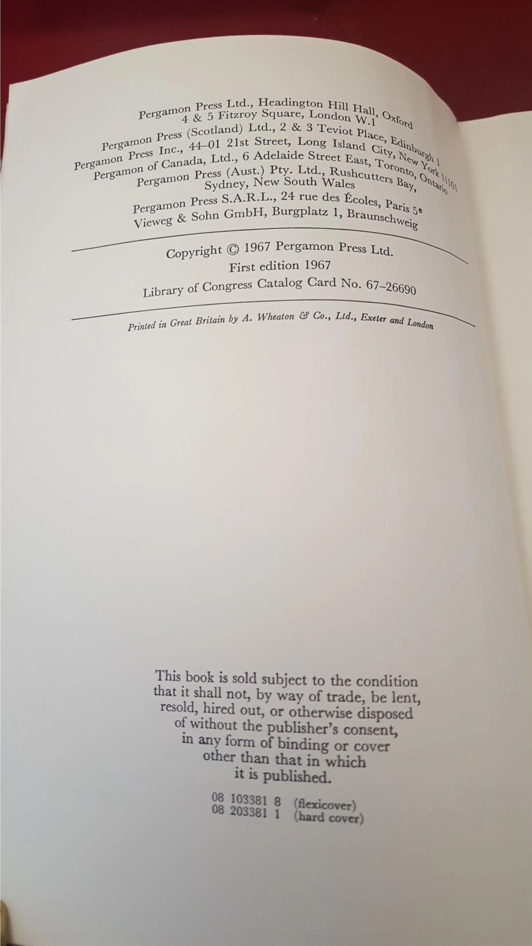 Roger Mansfield - The Starlit Corridor, Pergamon Press, 1967, First Edition