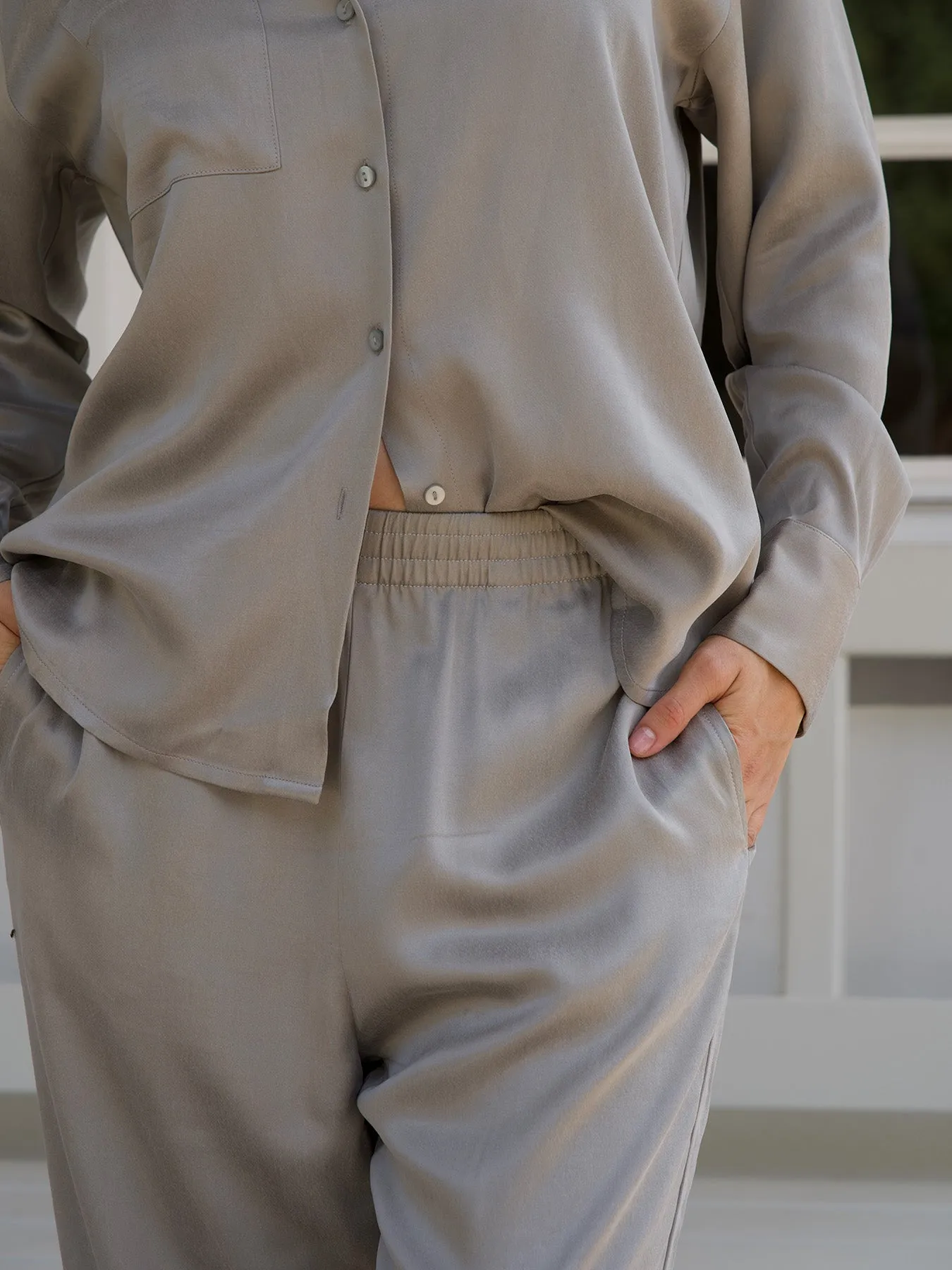 ROMANTIC - Wide Leg Pants • Stone