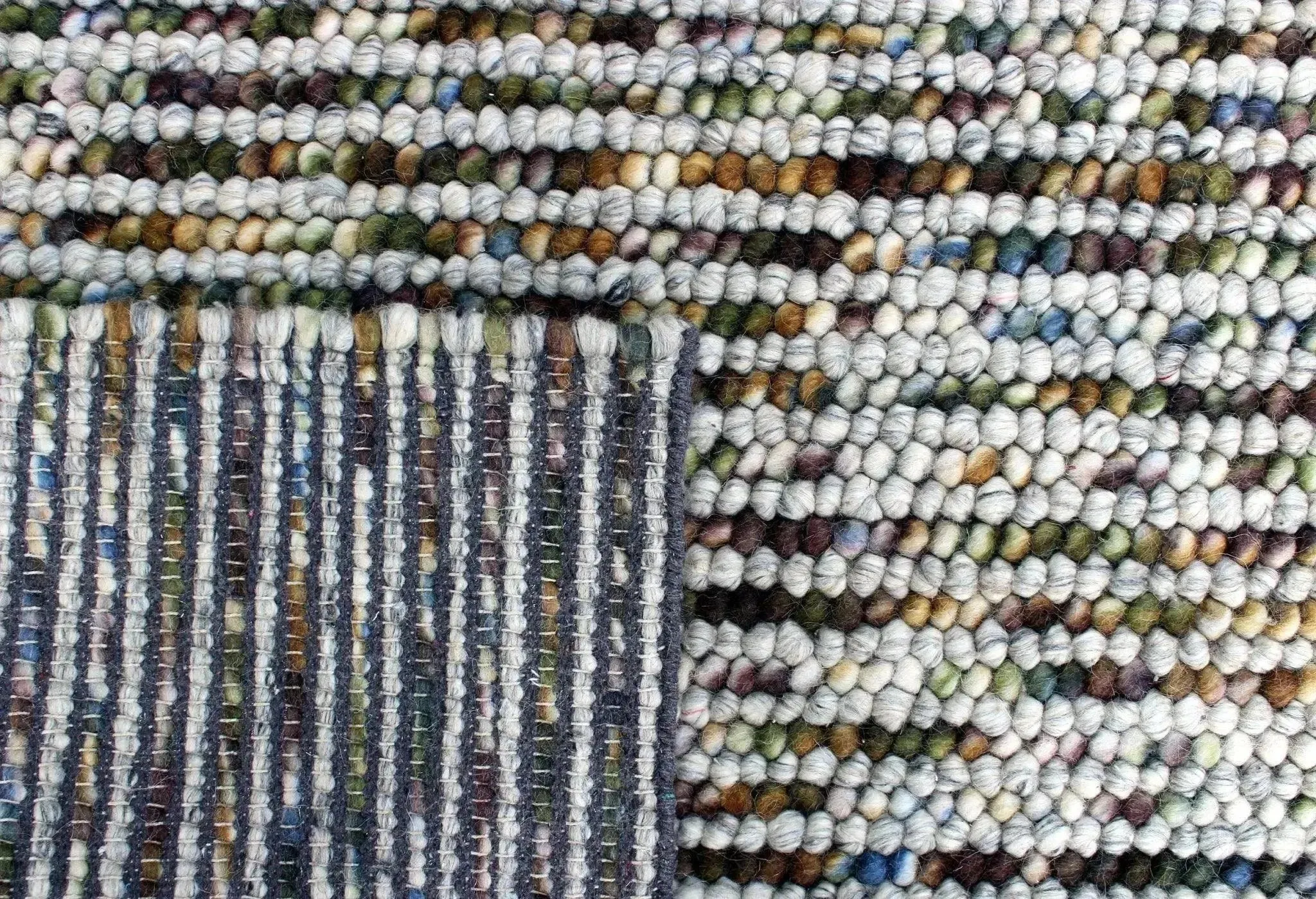 Rosella Green Modern Wool Rug