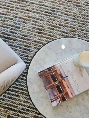 Rosella Green Modern Wool Rug