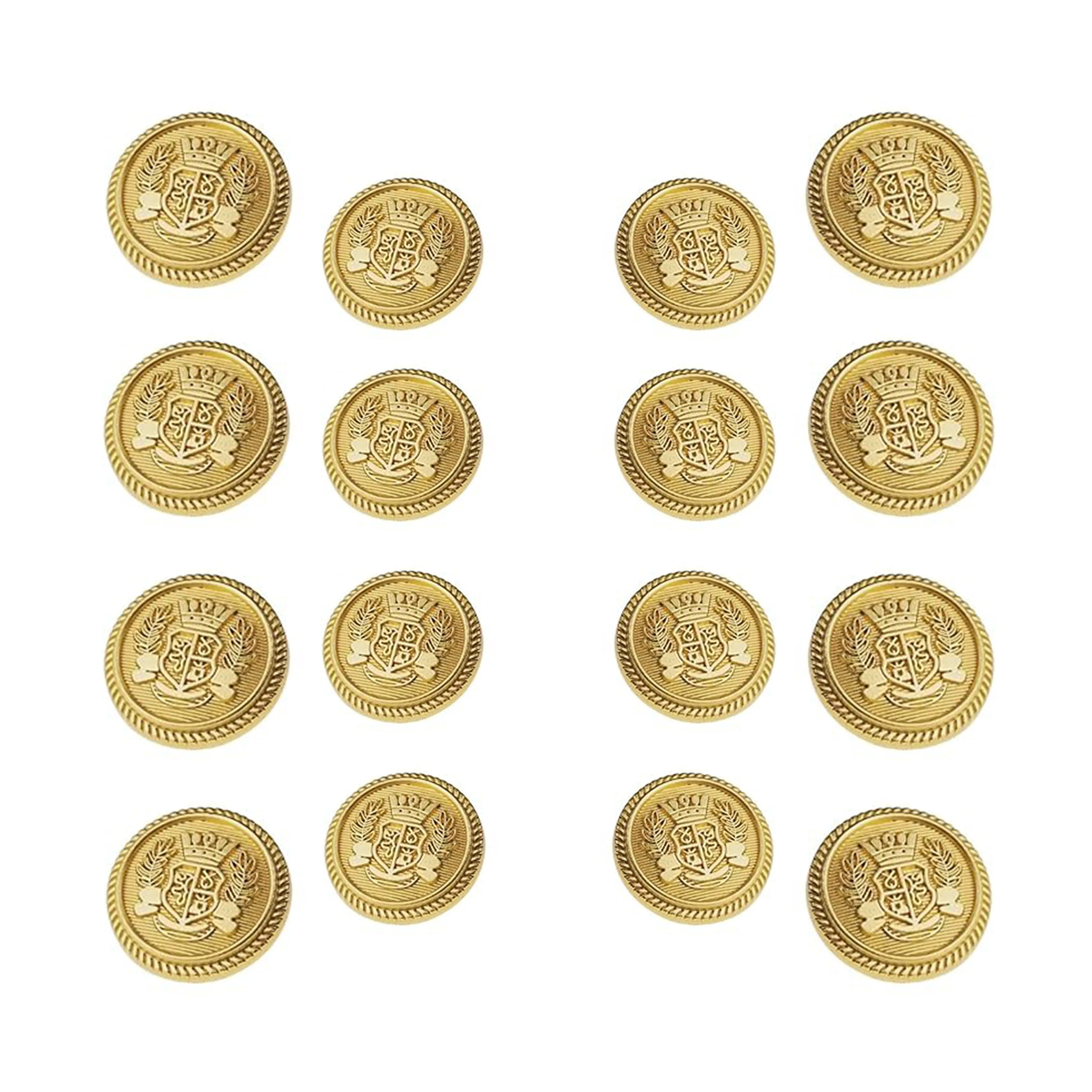 Royal imperial crest Metal button ( Pack of 8 Big   8 Small)
