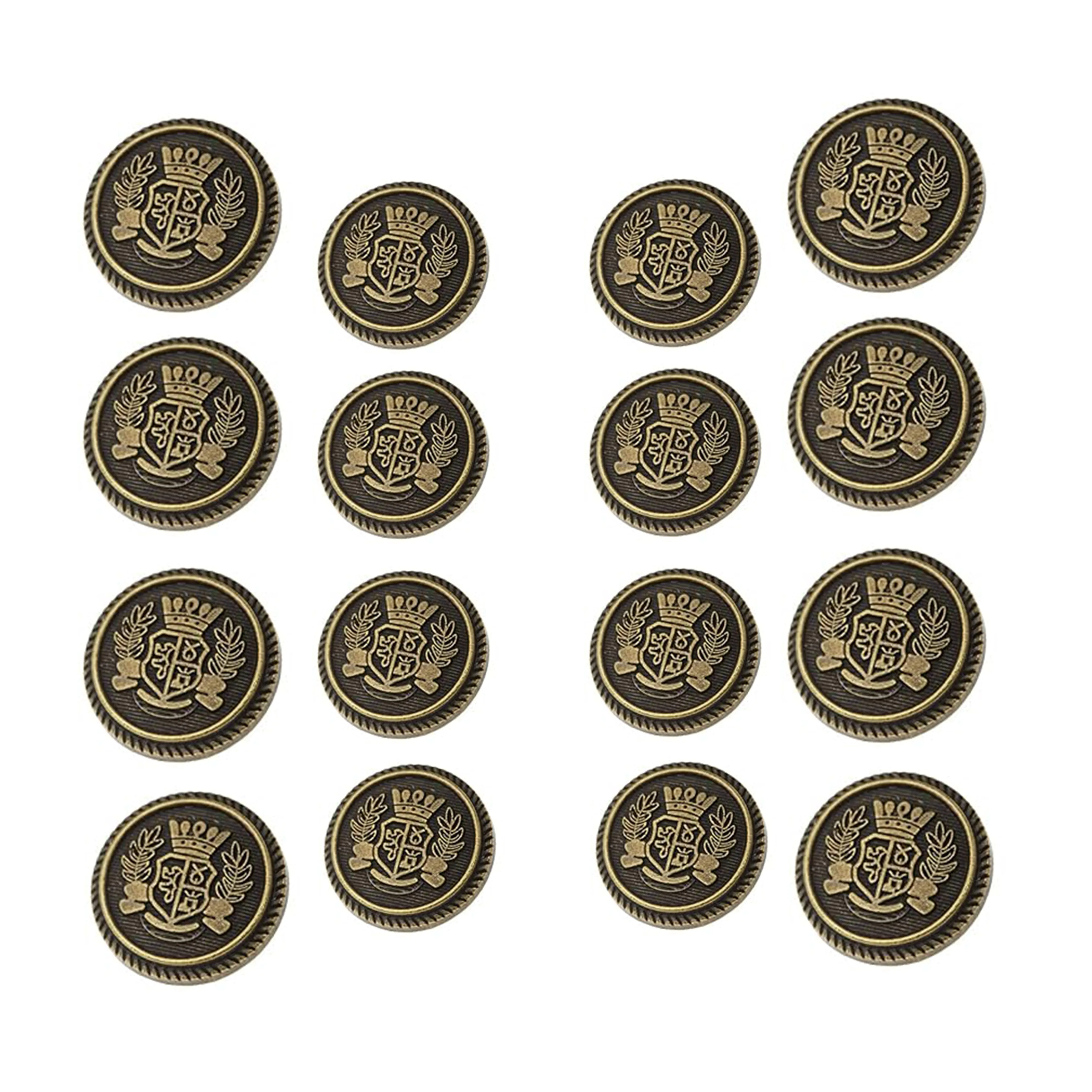 Royal imperial crest Metal button ( Pack of 8 Big   8 Small)