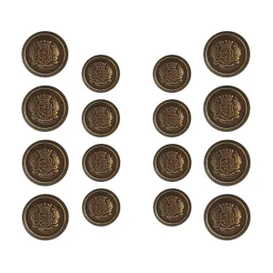Royal imperial crest Metal button ( Pack of 8 Big   8 Small)