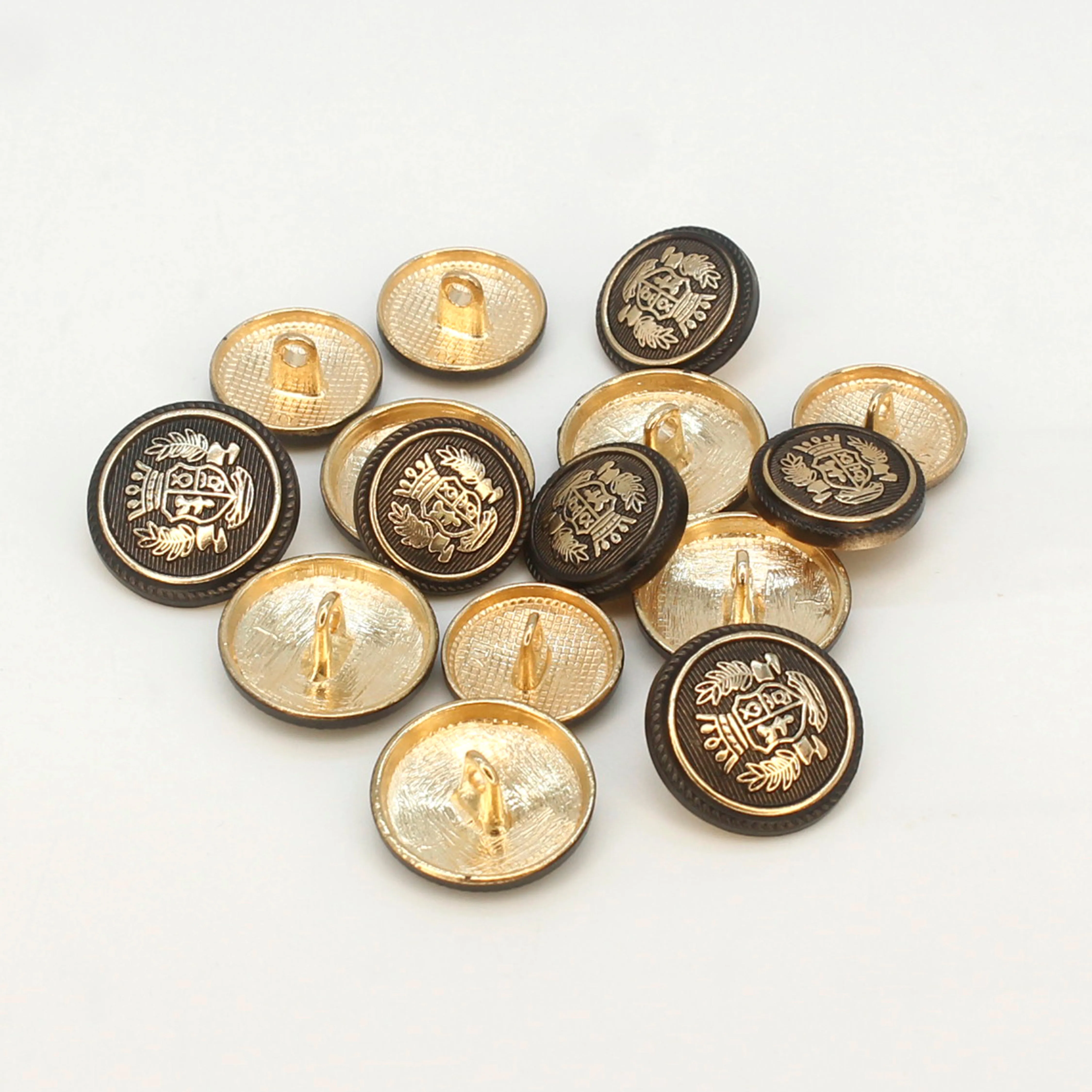 Royal imperial crest Metal Shank button (6 Big   6 Small)