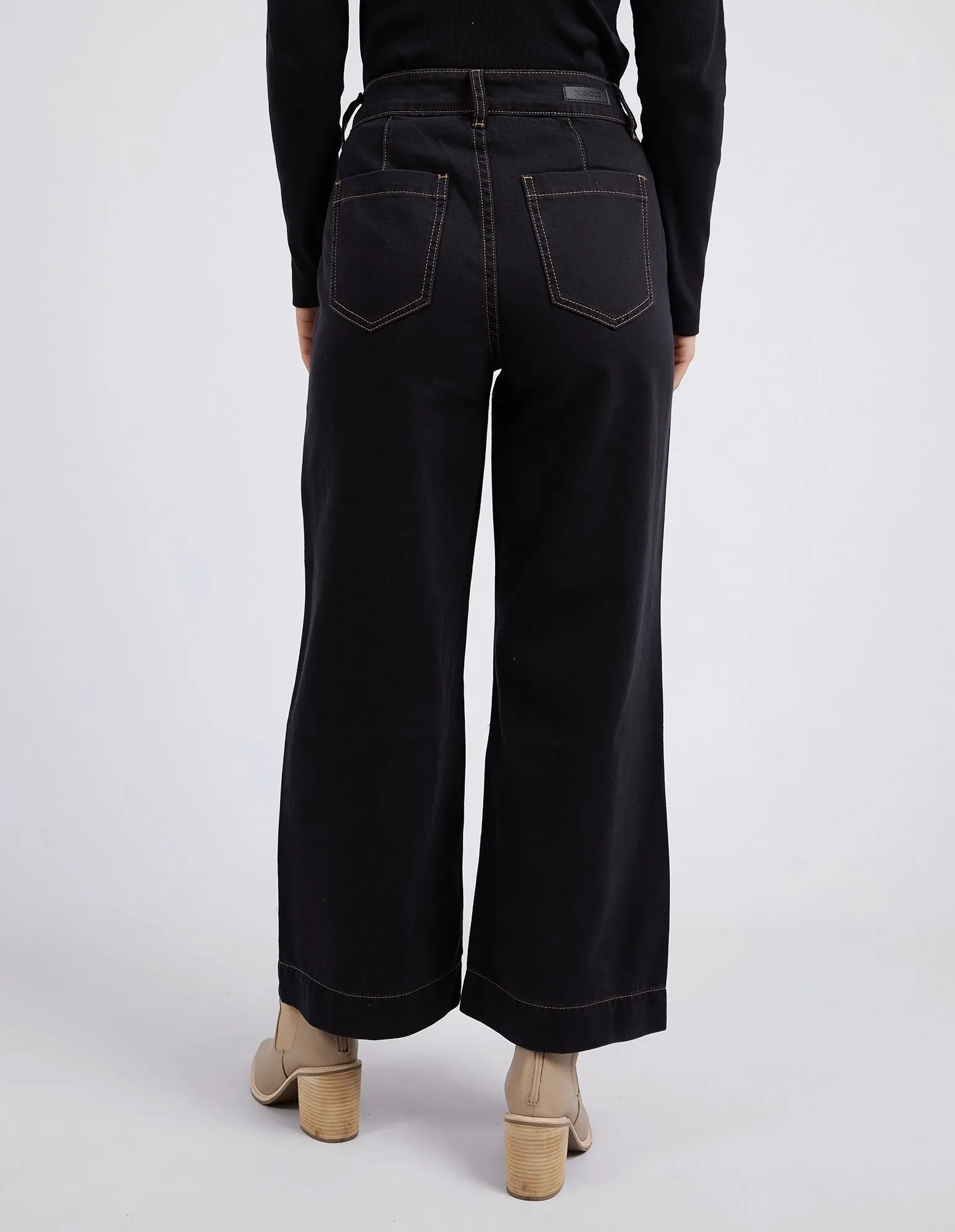 ROYAL WIDE LEG JEAN || BLACK